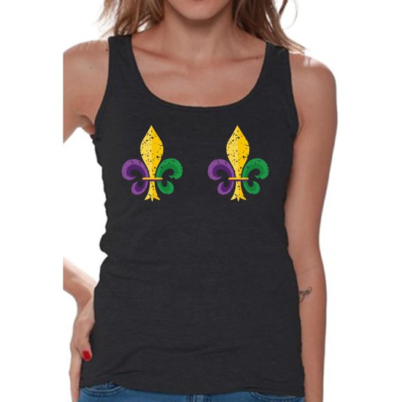 Mardi Gras Parade Shirt for Women New Orleans Carnival Tanks for Her Festive Novelty Tank Top