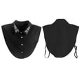 thumbnail image 3 of Collar desmontable de gasa Cuello falso Collar desmontable de diamantes de imitación para camisa de suéter, Negro Sweethay AP000606-02, 3 of 7
