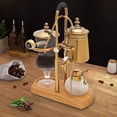 thumbnail image 4 of Aiqidi Syphon Siphon Coffee Maker Retro Belgium Vacuum Coffee Pot Kit 4-Cup Luxury Siphon Coffee Machine w/Balance and Filter for Afternoon Tea Gold, 4 of 12