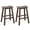 Brown, variant on Gymax 29'' Patio Bar Stool Set of 2 w/ Curved Seat & Footrests for Backyard Outdoor Black