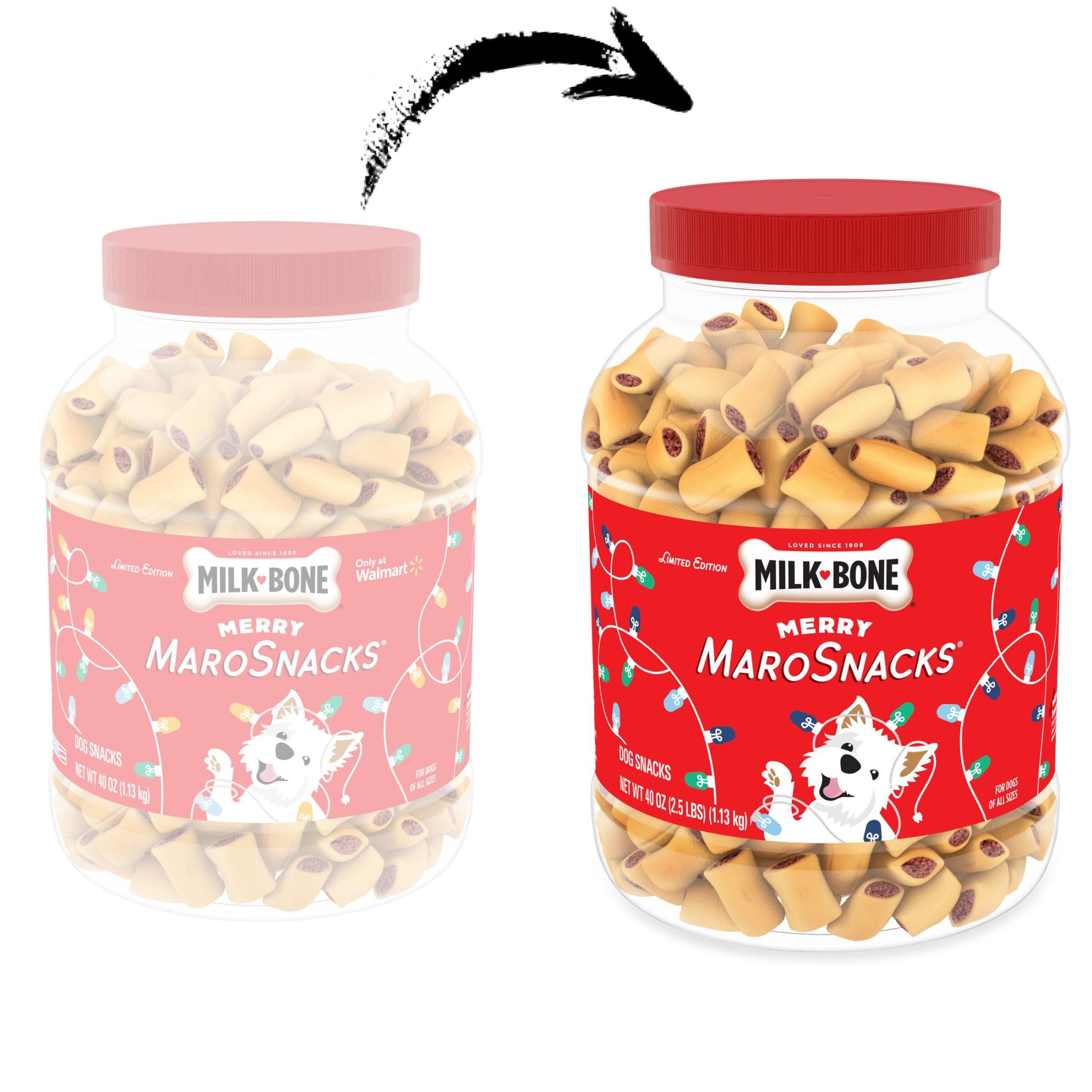 Milk Bone Merry MaroSnacks Holiday Dog Treats With Bone Marrow, 40 oz