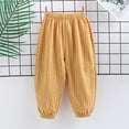 thumbnail image 2 of Atogsazn Kids Cotton Sweatpant Boy Striped Jogger Elastic Waist Sweatpant Athletic Fashion Clothes B-Yellow 8-10 Years, 2 of 4