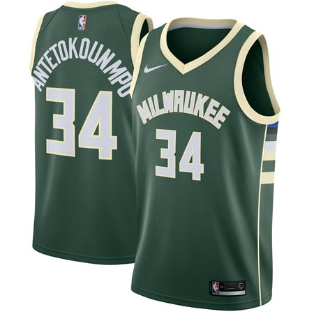 Giannis Antetokounmpo Milwaukee Bucks Nike Swingman Jersey Green - Icon