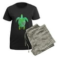 thumbnail image 5 of CafePress - GREEN SEA TURTLE Pajamas - Women's Short Sleeve Print T-Shirt and Pants Dark Cotton Pajama Set, 5 of 7