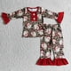 thumbnail image 2 of Venta al por mayor de pijamas de Feliz Navidad de Papá Noel para niños, conjunto de manga larga para niñas, pantalones de leopardo para niños, ropa de dormir para niños pequeños, ropa de dormir, 2 of 2