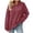Red, variant on Vivianyo HD Women's Vertical Ribbed Knit Pullover Hoodie, Womens Fall Long Sleeve Loose Casual Sweatshirt, Women's Brown, Sizes S-2XL