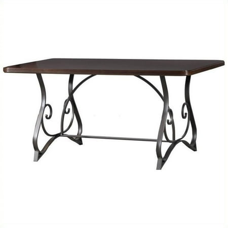 Powell Furniture Cafe Hamilton Dining Table in Brushed Medium Cherry
