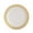 Spiral Beige/Gold, variant on Efavormart 10 Pack White Plastic Dinner Plates With Blush Rose Gold Spiral Rim, 10" Round Disposable Party Plates