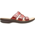 thumbnail image 3 of clarks women's leisa spring red leather 8 wide us, 3 of 7