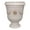 White, variant on Southern Patio CMX-042464 Porter 15 Inch Diameter Resin Outdoor Planter, Black
