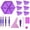Purple, variant on 25 PCS Multi-functional Diamond Painting Tray Plate, DIY Diamond Painting Accessories, Diamond Painting Art Supplies, Diamond Painting Beads StorageTray Tool Accessories