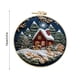 thumbnail image 3 of Fiudx Kit de Casa de Nieve Navideña, Bordado a Mano, Set Completo de Manualidades, Hilos y Agujas de Colores, Decoraciones Personalizadas, Adornos Navideños, Tamaño de 15 Cm, Idea de Regalo Única, 3 of 4