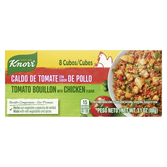 (Pack Of 24) Knorr Bouillon Cube Hispanic Tomato Chicken 8 Count 3.1 Oz