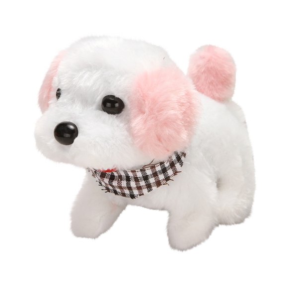 Dvkptbk Simulation Plush Electric Puppy Pet Toy Dog Can Walk And Call Toy Dog Children’s Gift
