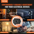 thumbnail image 2 of VEVOR 500VA Auto Variable Voltage Transformer, 3.84 Amp, 110V Input 0-130V Output AC Voltage Regulator, with LCD Display 4 Extra Fuses Thermal Control Switch for Home Industrial Office, 2 of 9