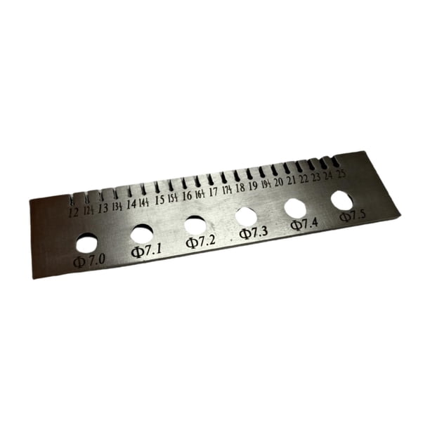 Calibrador de cuerdas de piano, regla de calibre de alambre, clavija de afinación, herramienta de medición de cuerdas Rectángulo