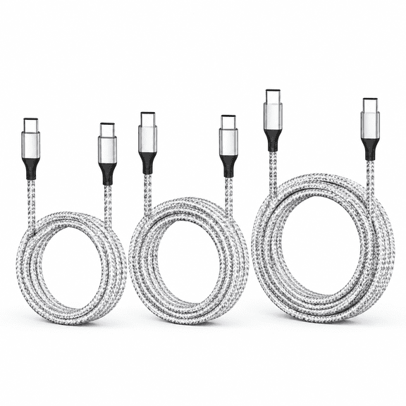 USB C to USB C Cable 3Pack [3Ft 6Ft 9Ft], 60W Extra Long Type C to Type C Fast Charging Cord Nylon Braided for iPhone 16 15 Pro Max, Samsung Galaxy S25 Ultra, Pixel and More