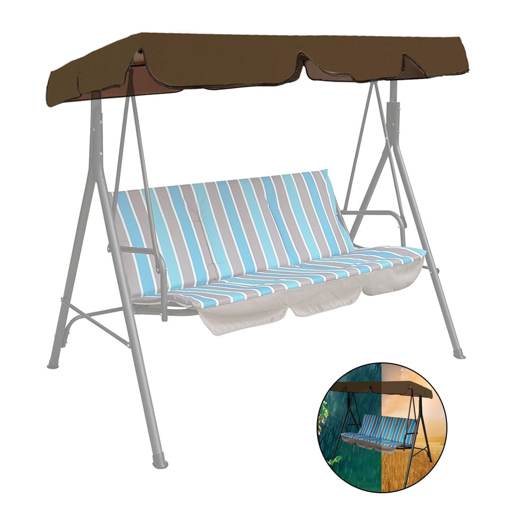 NYHKTY Patio Swing Canopy Replacement Top Cover Patio Hammock Swing Chair Top Cover for Garden Outdoor Patio Size:191x120x23cm,Color:Beige Replacement Canopy for Swing Seat 