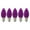 purple, variant on EZLS Purple Faceted C7 LED Replacement Bulbs, 5 Pack