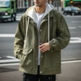 thumbnail image 2 of Male Autumn And Winter Trendy Casual Coat Large Size Loose Double Pocket Corduroy Velveteen Color Block Jacket, 2 of 8
