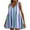 Blue, variant on Sexlip Womens Sleeveless V Neck Mini Dress Vertical Stripe Print Design Flared Skirt Lightweight Fabric Casual Silhouette for Summer Festivals Blue XL