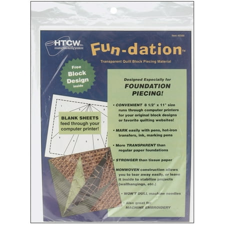 Fun-Dation Quilt Block Piecing Material, 8-1/2" x 11", 25pk