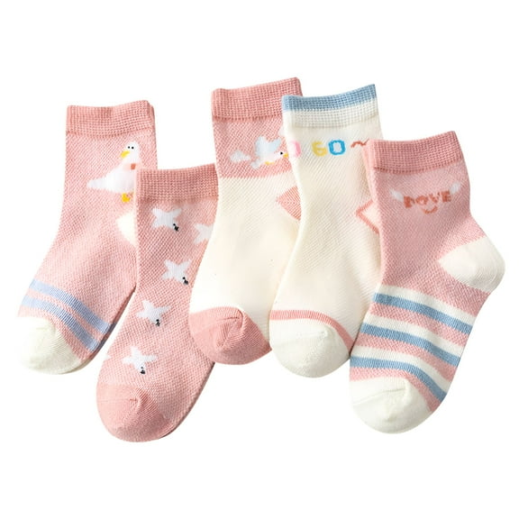 TELOLY Baby Socks 12-18 Months Socks for Toddler Boys Baby Iems children's socks men's and women's socks solid color cotton socks, Pink, M