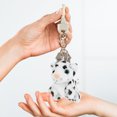 thumbnail image 3 of FELTECHELECTR Colgante de leopardo de las nieves de peluche, llavero de peluche, llavero de leopardo de las nieves de peluche, colgante para bolso, 3 of 6