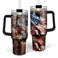thumbnail image 1 of Taza para beber SANDJEST de acero inoxidable con asa de acero inoxidable de 40 oz, 1 of 7