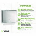 thumbnail image 2 of Horizontal C-Fold/Multi-Fold Paper Towel Dispenser, 10.2 x 4 x 11.2, Brushed Nickel | Bundle of 2, 2 of 8