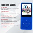 thumbnail image 2 of Reproductor MP3 imkavery MP20 64GB con auriculares con altavoz azul, 2 of 6