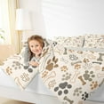 thumbnail image 4 of Manfei Cute Puppy Dogs Queen Comforter Set,Pet Animal Lover Bedding Sets,Brown Gray Bedding Comforter Set For Kids Girl Boys,Microfiber Bedroom Decor Reversible,3 Pieces, 4 of 8