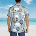 thumbnail image 6 of Fotbe Balloon Vintage Hawaiian Shirt For Men Unisex Summer Beach Casual Short Sleeve Cotton Linen Button Down Shirts-Xx-Large, 6 of 9