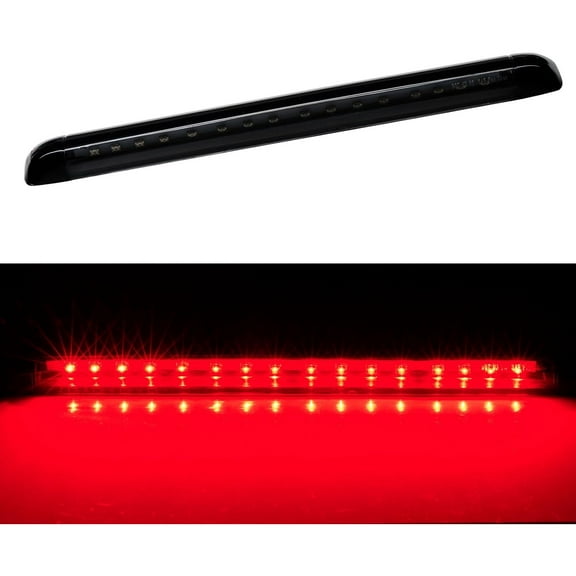 Third 3rd Brake Light LED for 1992-1999 Chevy C/K Suburban Blazer Tahoe/GMC Yukon Jimmy/Hummer H2/ Bravada High Mount Rear Brake Lights Center Cab Stop Light (Black)