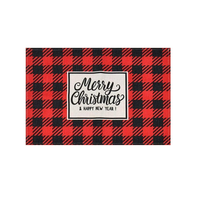 Binwennn Christmas Placemat Linen Tablecloth Thermal Mat Kitchen Table Mat Dining Table Set for 4 Small Spaces round Dinner Table Set for 2 Place Mates for 4 Dining Table Place Mats for 4 Dinning