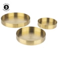 thumbnail image 3 of Koyal Wholesale Round Decorative Gold Metal Trays for Coffee Table, Wedding Centerpieces, Candle Holders Home Décor, 3 of 5