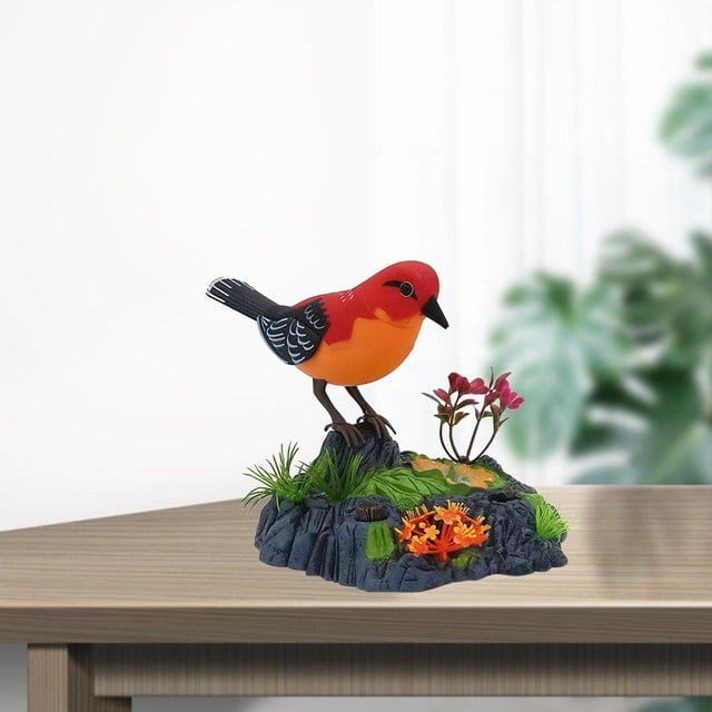 Pájaro de plástico Hugo Hablando Moviendo rojo