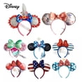 thumbnail image 2 of Diadema con orejas de Disney, lazos grandes, auriculares de lentejuelas, diadema de Mickey Minnie para regalos de Cosplay para FestivalCN Gao Jinjia LED, 2 of 2