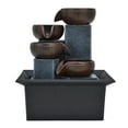 thumbnail image 3 of Fountain Ornament, Low Noise Light Weight Plastic Desktop Fountain With LED Light For Study Room For Office For Living Room EU Plug,AU Plug,UK Plug,US Plug, 3 of 8