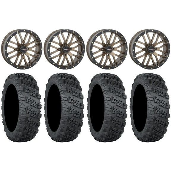 System 3 ST-3 Bronze 20" Wheels 33" Versa Cross V3 Tires Sportsman RZR Ranger