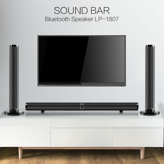 Detachable Surround Sound Bar Wireless Subwoofer 2 Speaker System Home Theater