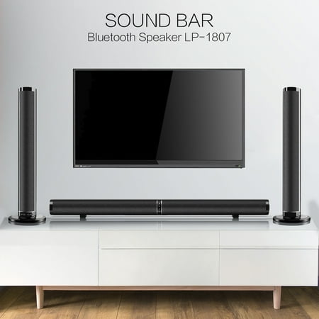 Detachable Surround Sound Bar Wireless Subwoofer 2 Speaker System Home Theater