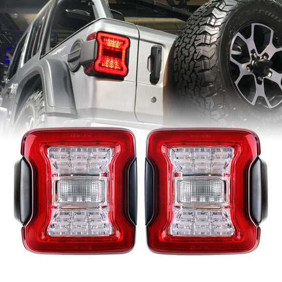 AMERICAN MODIFIED JK TO JL CONVERSION TAIL LIGHTS RED for 2007-2018 JEEP WRANGLER JK JKU