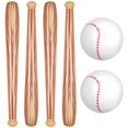 thumbnail image 1 of Juego de bates y pelotas de béisbol inflables Lewtemi, 6 unidades, 75 cm, 1 of 3