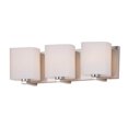 thumbnail image 1 of 19 in. Wrap Three-Light Bath Vanity Wall Light, Satin Nickel, 1 of 1
