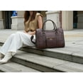 thumbnail image 2 of MKF Collection Patricia Vegan Leather Women's Duffle Bag, Elegant Weekender Purse Handbag by Mia K - Chocolate, 2 of 12