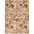 thumbnail image 3 of Nourison Allur Floral Ivory Multicolor 5'3" x 7'3" Area Rug, (5x7), 3 of 9
