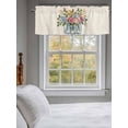 thumbnail image 3 of Watercolor Flowers Valances for Windows Pink Rose Leaf Bottle Decoration Rod Pocket Curtains Valance Short Window Treatment Drapes for Living Room, Bedroom Bathroom 42"&nbsp;W x 18" L, 3 of 5