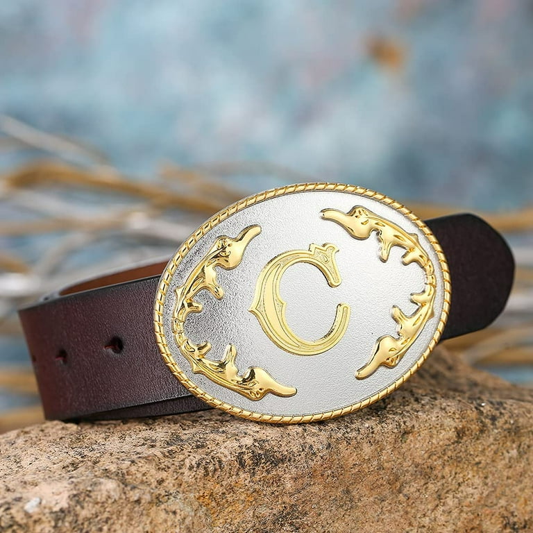 Belt with top large buckle