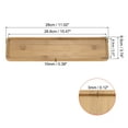 thumbnail image 2 of Uxcell 28x9.5cm Bamboo Rectangular Plant Pot Saucer Flower Drip Tray, 2 of 5